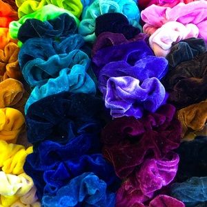 Pack of 58 Velvet Scrunchies